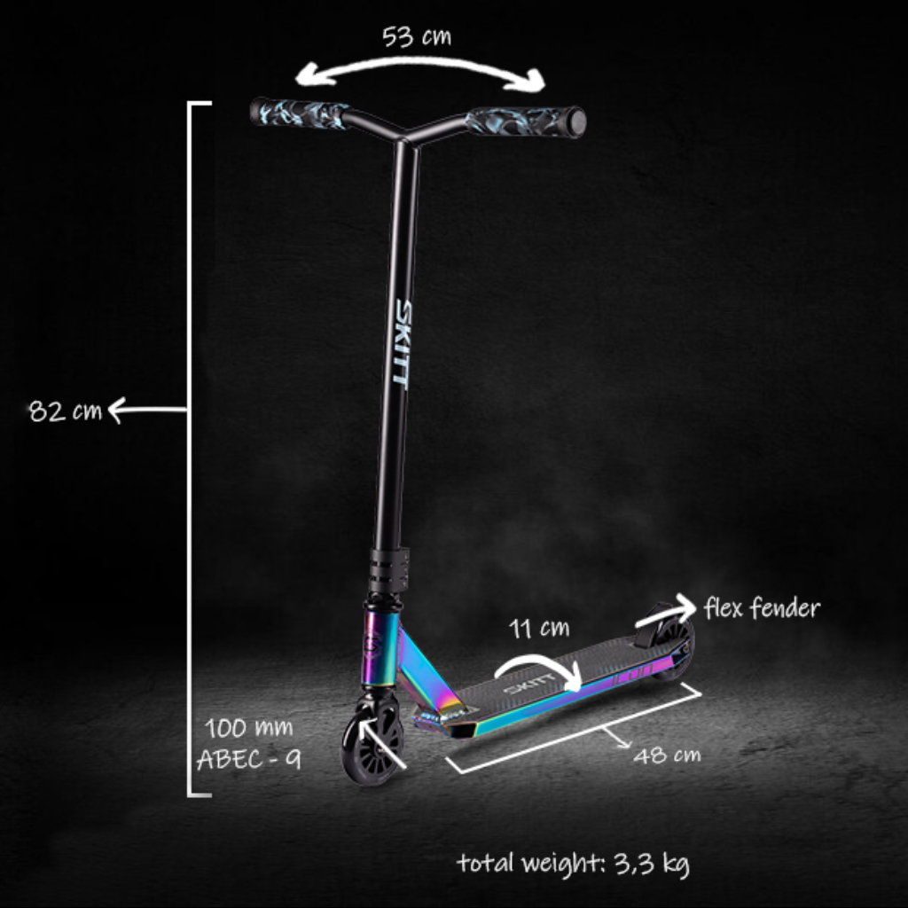 SKITT Freestyle koloběžka ICON Rainbow_parameters